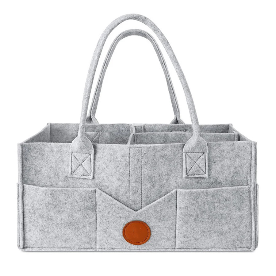 Baby Nursery Basket - Children's Felt Diaper Storage Bag Baby