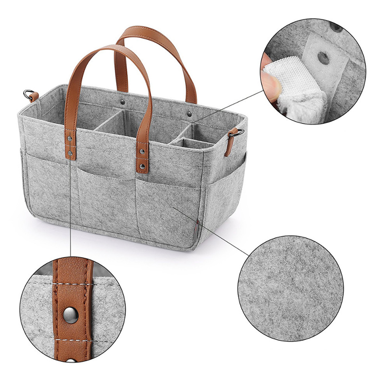 Baby Nursery Basket - Baby Felt Storage Nursery Organizer Basket
