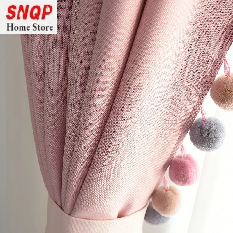 Baby Nursery Curtains - Pink Blackout Curtains for Living Room