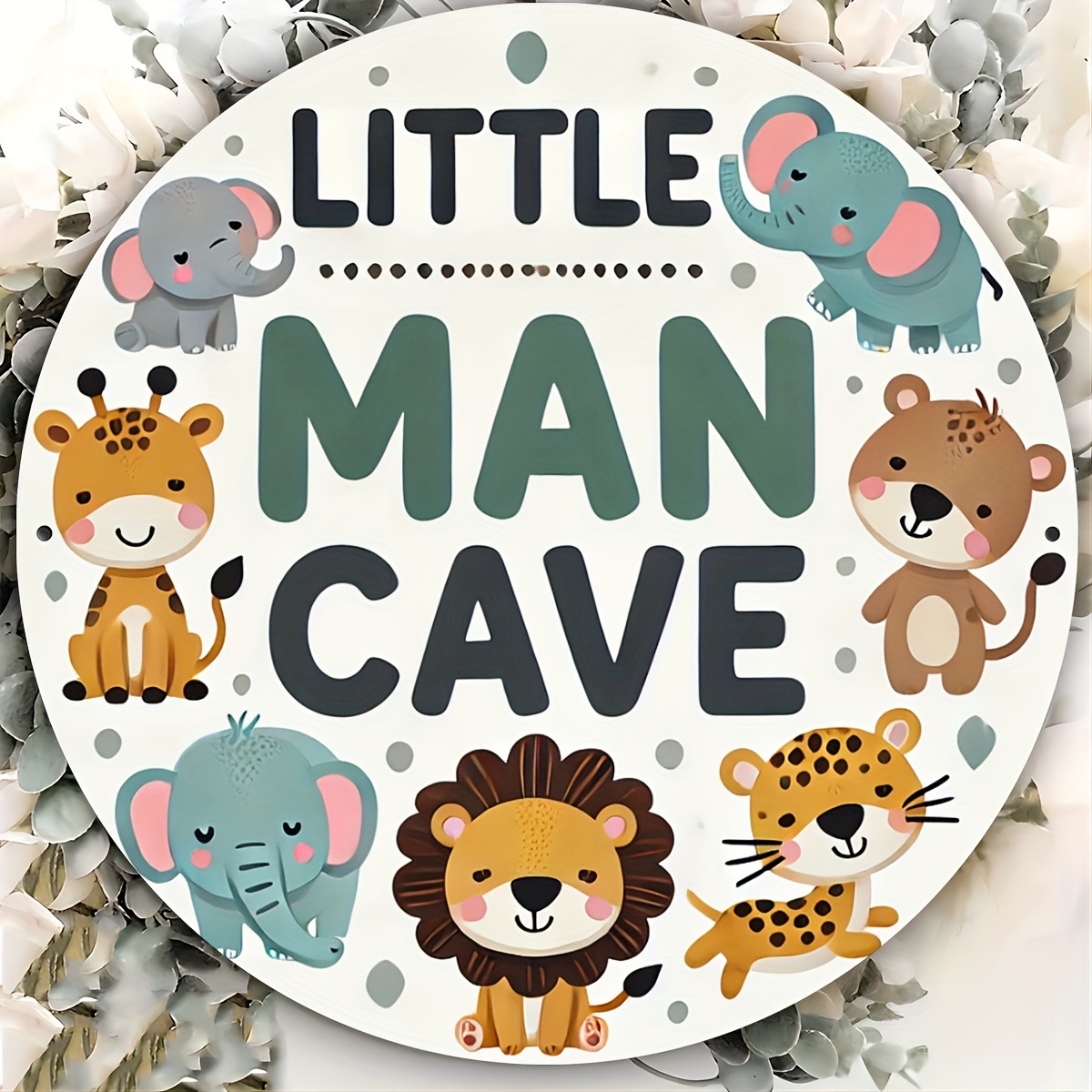 Wooden Sign Little Man Cave Sa - Baby Nursery Vintage recension och pris