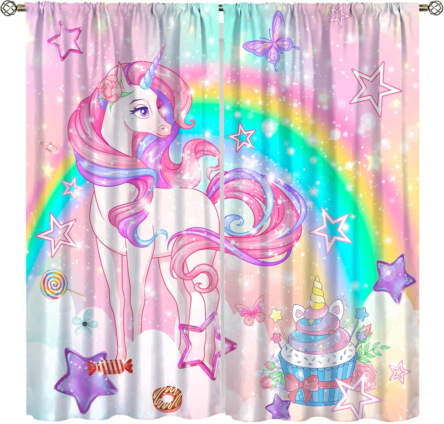 Unicorn Girls Curtains, Dream  - Baby Nursery Youtube recension och pris