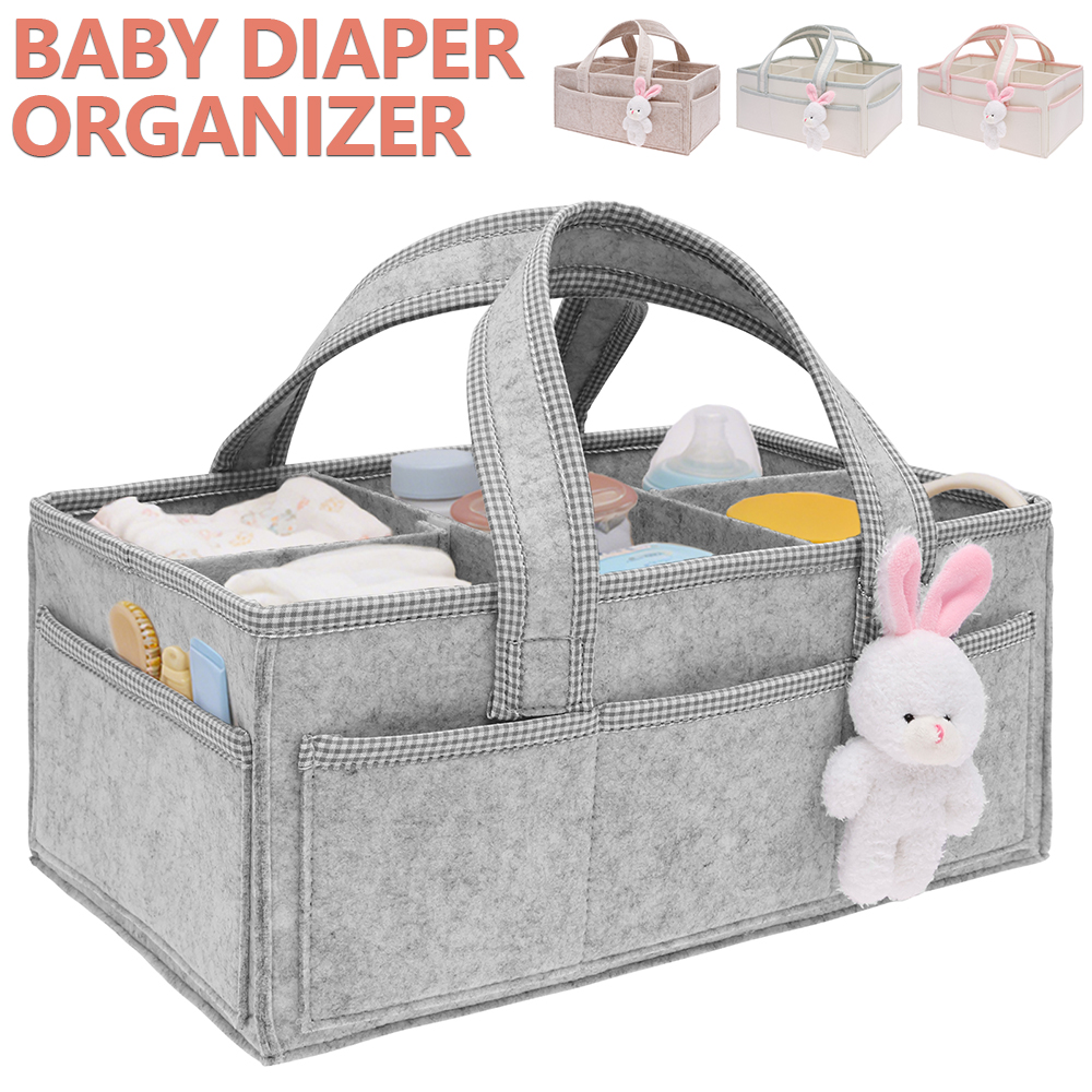 Baby Diaper Caddy Felt Baby Di - Baby Nursery Basket recension och pris