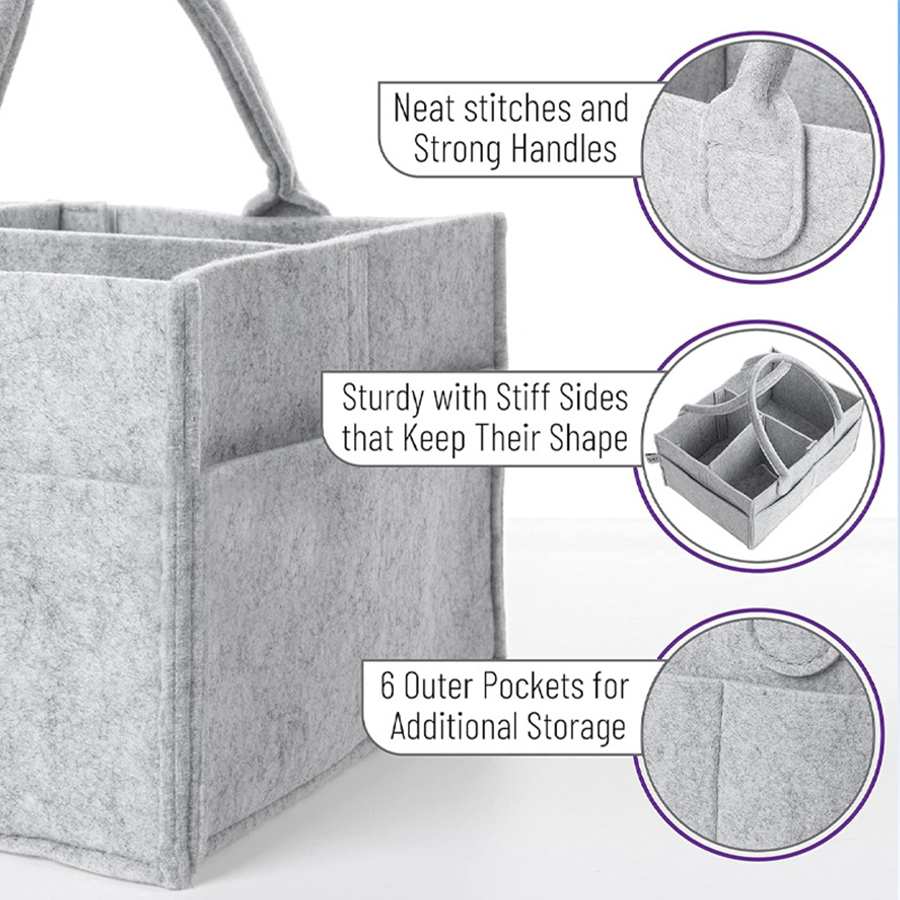 Children's Felt Diaper Storage - Baby Nursery Basket recension och pris