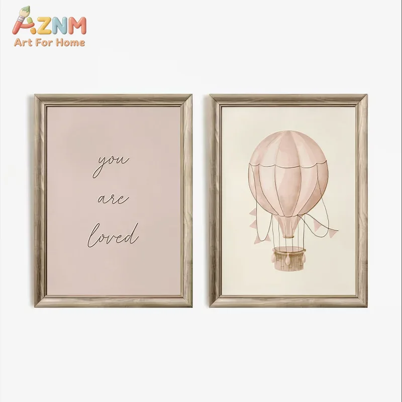 AZNM Boho Bunny Hot Air Balloo - Baby Nursery Vintage recension och pris