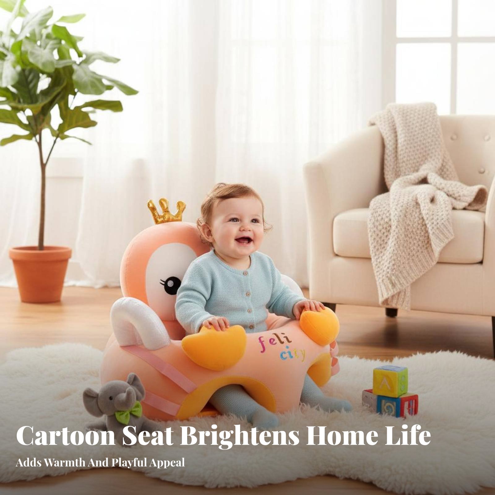 Crown-Shaped Baby Sofa Helps L - Baby Nursery Chair recension och pris
