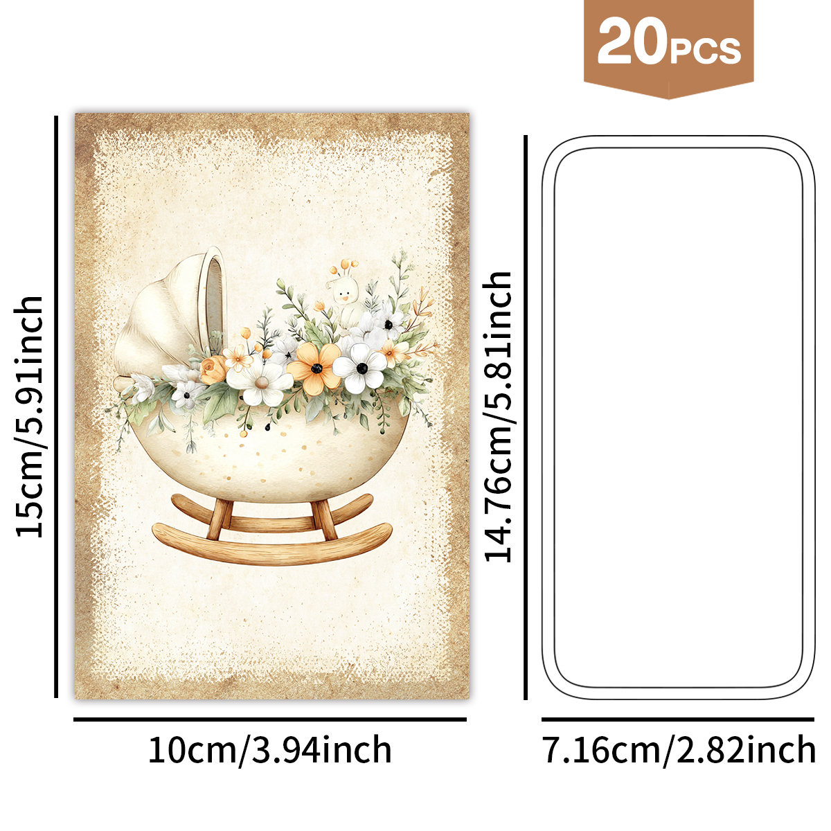 20pcs Vintage Animal-Themed Wa - Baby Nursery Vintage recension och pris