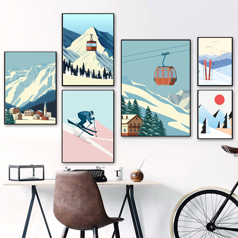 Vintage Minimalist Ski Snowboa - Baby Nursery Vintage recension och pris