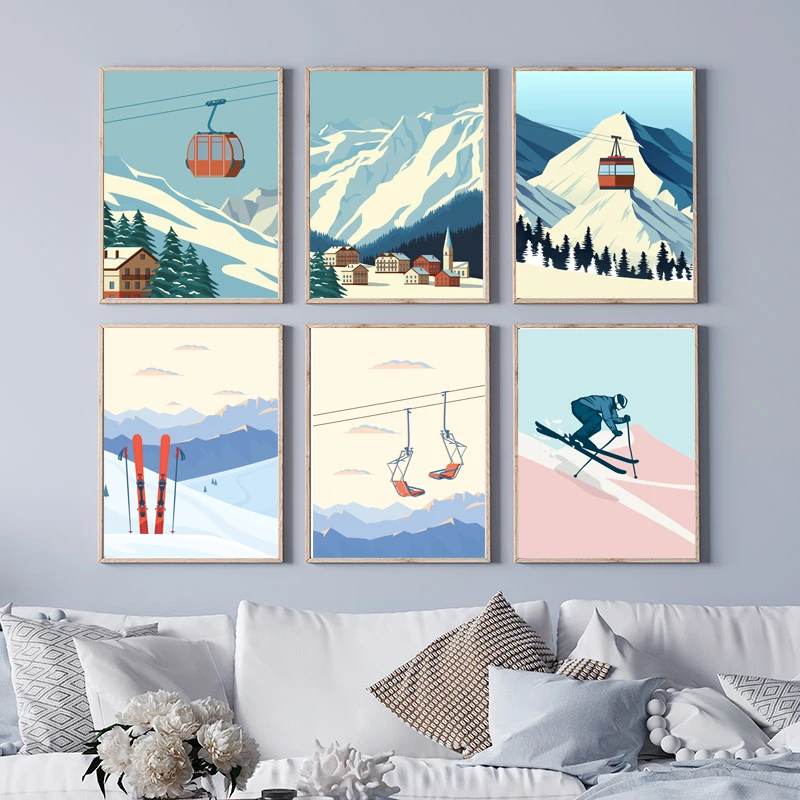 Vintage Minimalist Ski Snowboa - Baby Nursery Vintage recension och pris