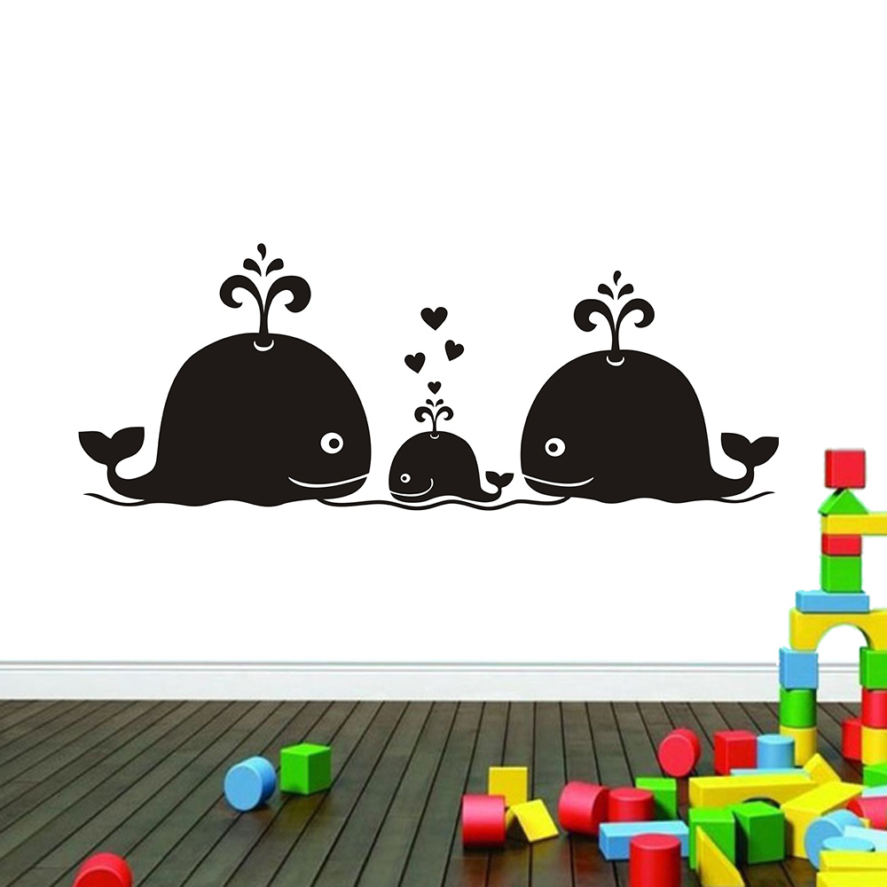 New Cute Whale Hearts Family W - Baby Nursery Vintage recension och pris
