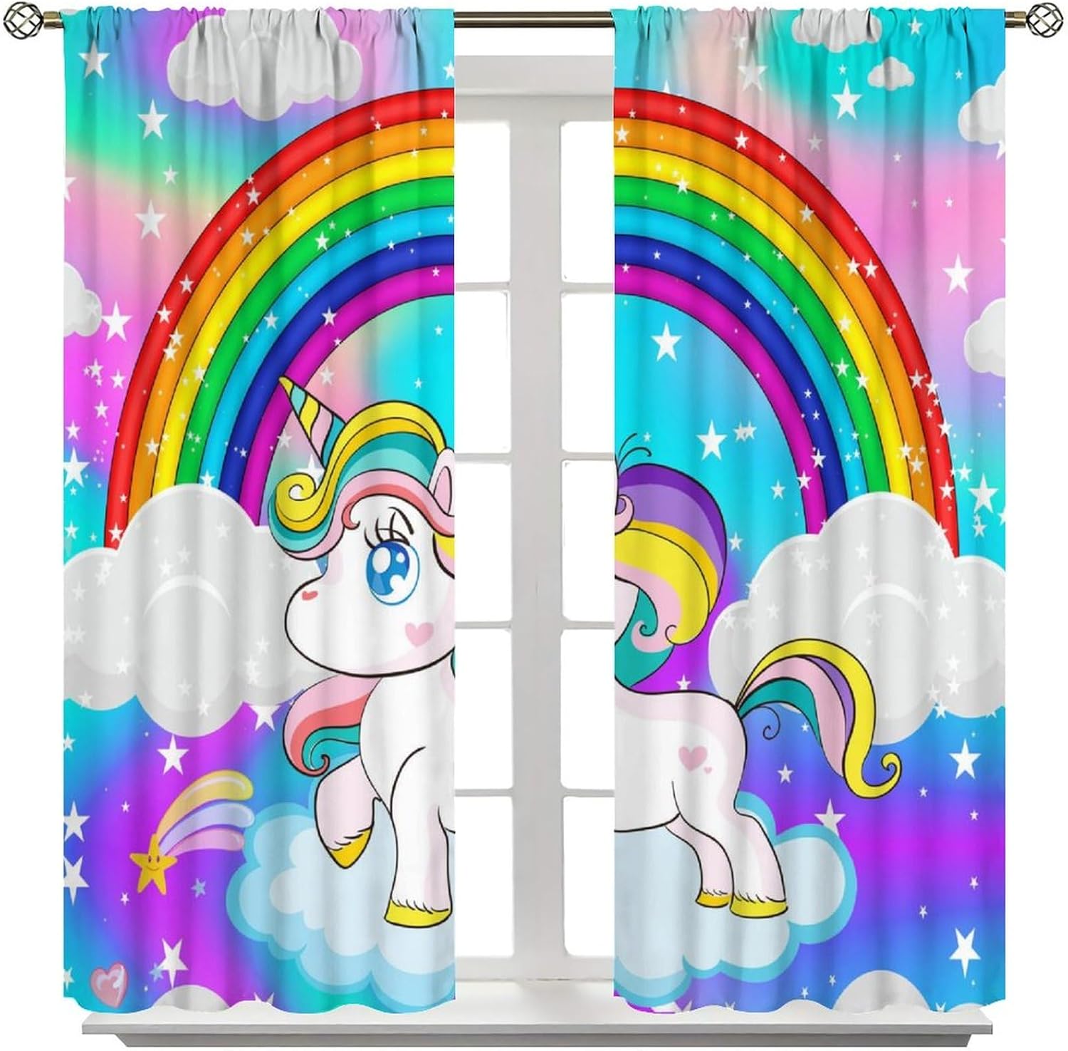 Unicorn Curtains, Fantasy Clou - Baby Nursery Youtube recension och pris