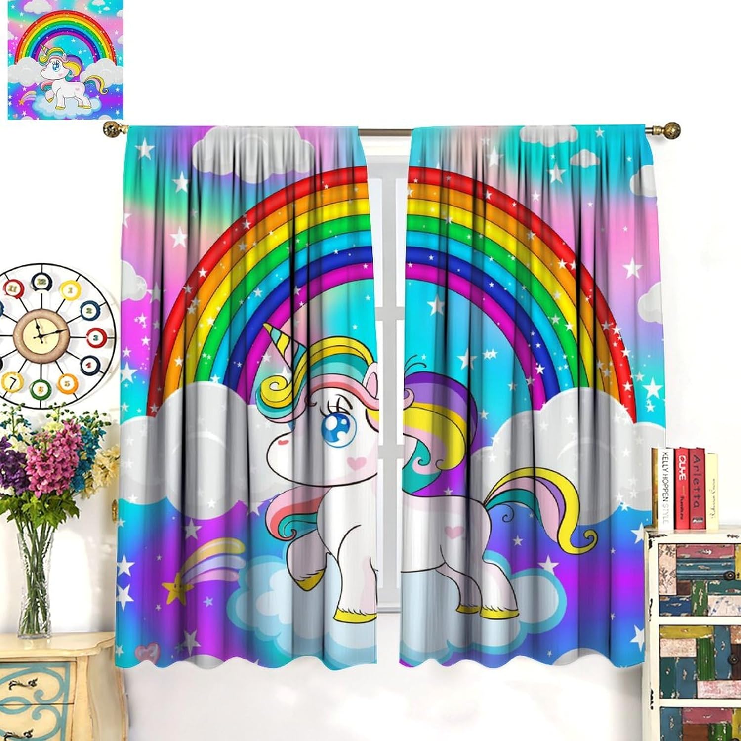 Unicorn Curtains, Fantasy Clou - Baby Nursery Youtube recension och pris