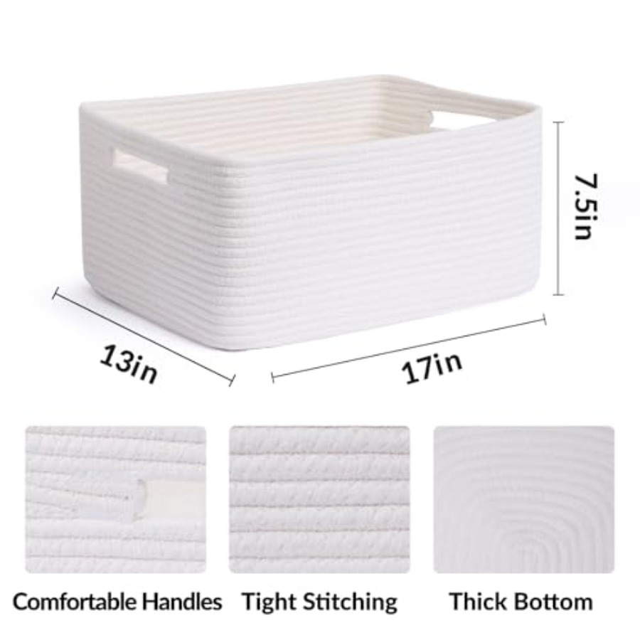 Large Storage Baskets for Orga - Baby Nursery Basket recension och pris