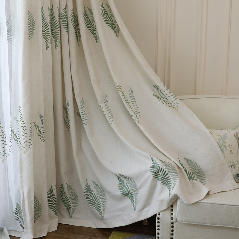 Embroidered Pastoral Linen Cur - Baby Nursery Curtains recension och pris