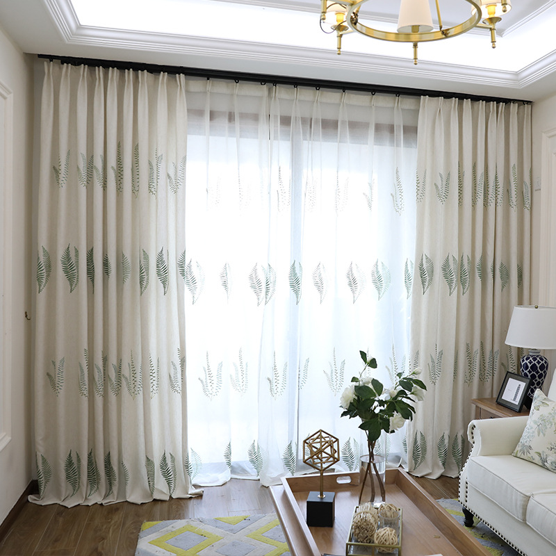 Embroidered Pastoral Linen Cur - Baby Nursery Curtains recension och pris