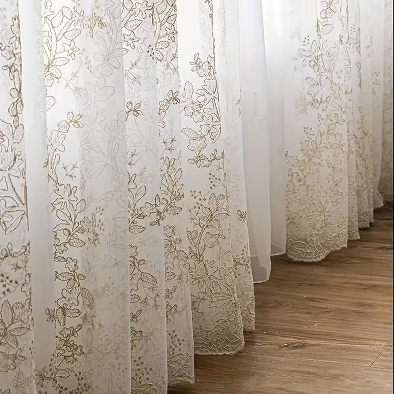 1pc Luxurious Sheer Curtain, P - Baby Nursery Curtains recension och pris