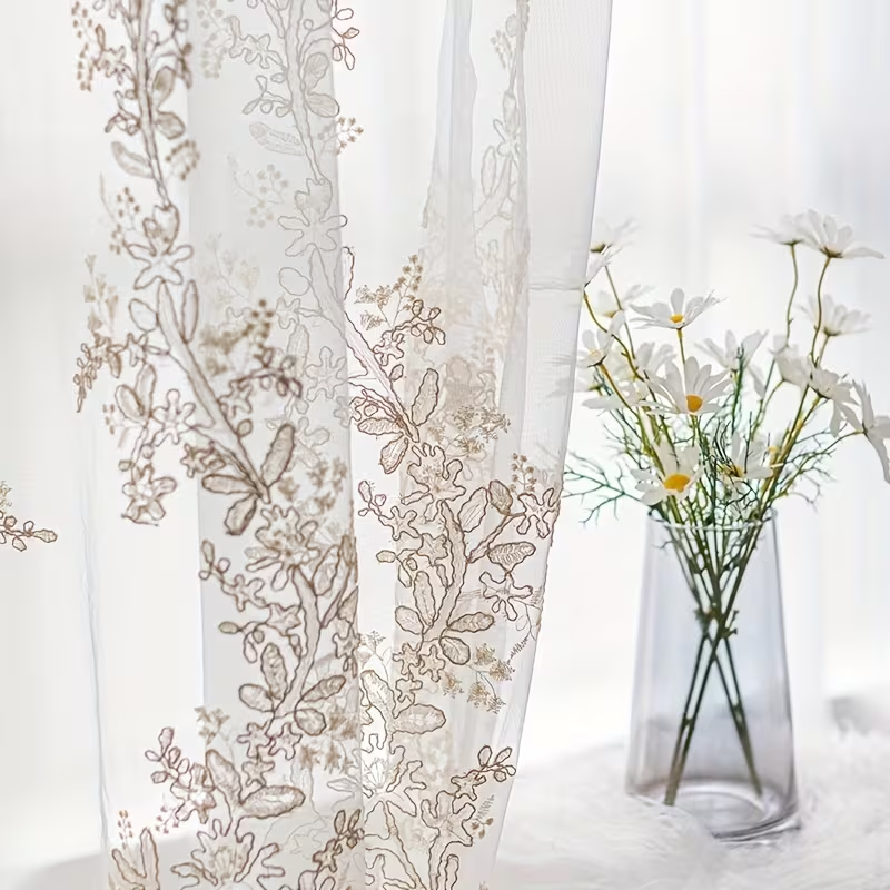 1pc Luxurious Sheer Curtain, P - Baby Nursery Curtains recension och pris