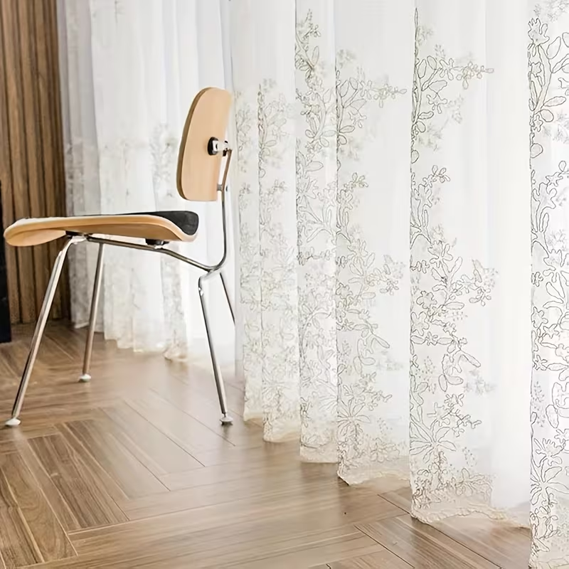1pc Luxurious Sheer Curtain, P - Baby Nursery Curtains recension och pris