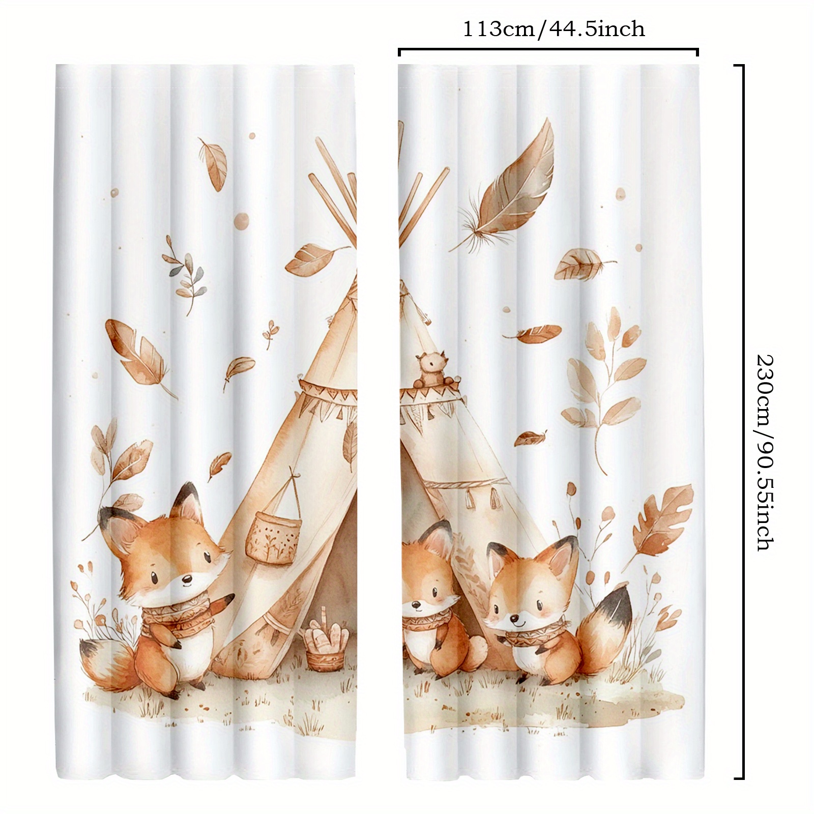 Cute Fox Curtains Teepee Desig - Baby Nursery Youtube recension och pris