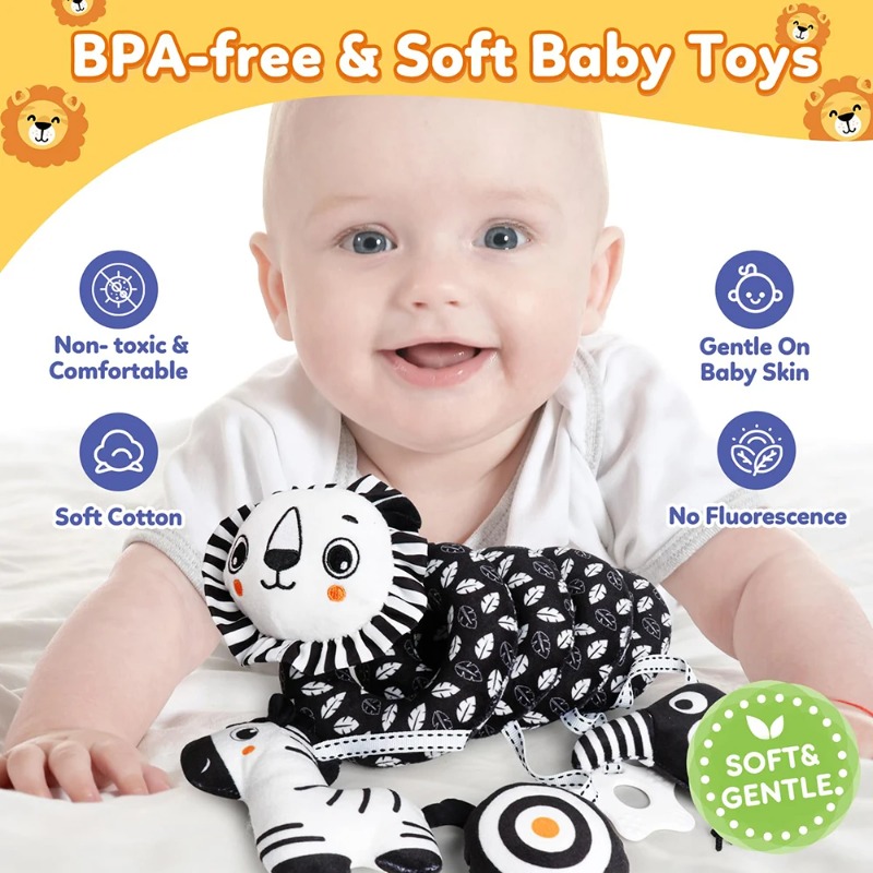 Baby Carseat Toy Black & White - Crib Mobile Musical recension och pris