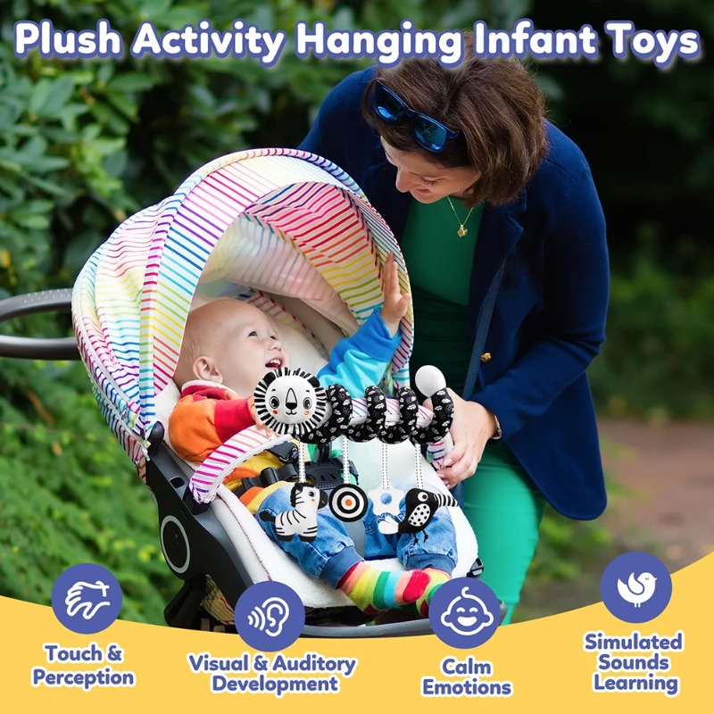 Baby Carseat Toy Black & White - Crib Mobile Musical recension och pris