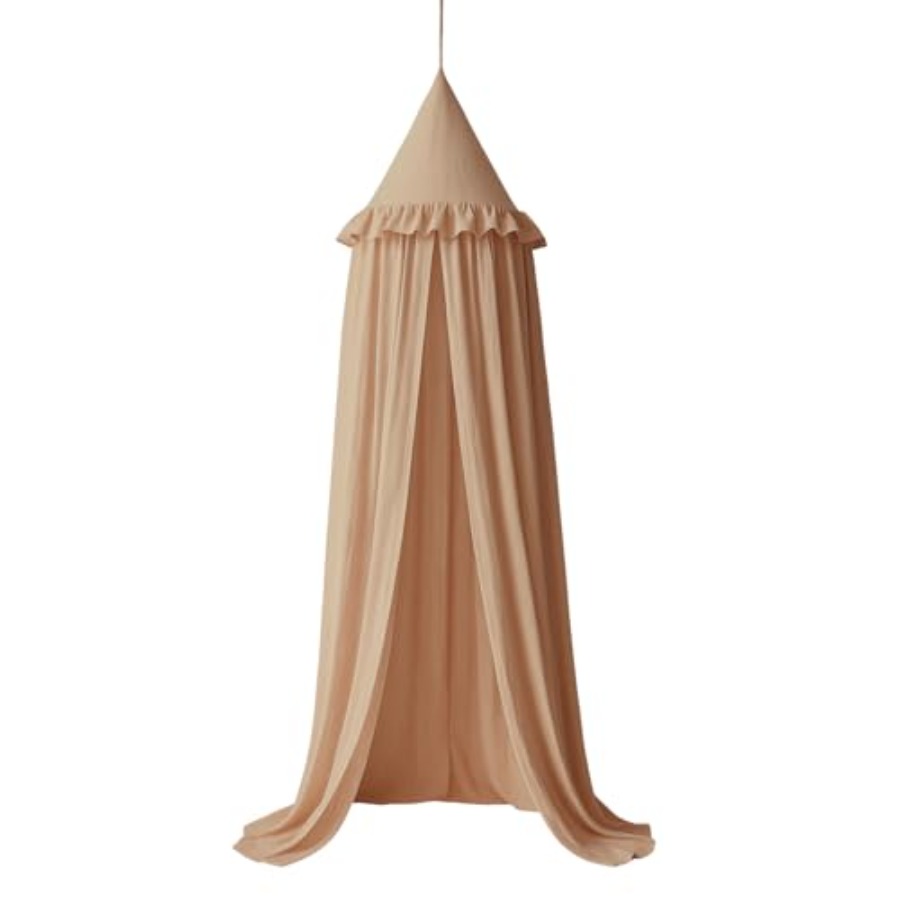 Bed Canopy with Ruffles, Paste - Baby Nursery Curtains recension och pris