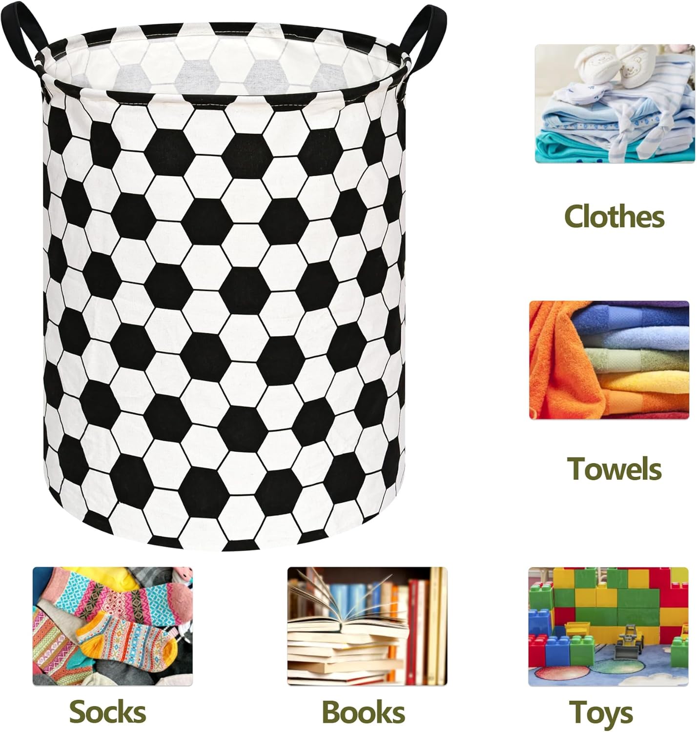 Round Kids Laundry Gift Basket - Baby Nursery Laundry Hamper recension och pris