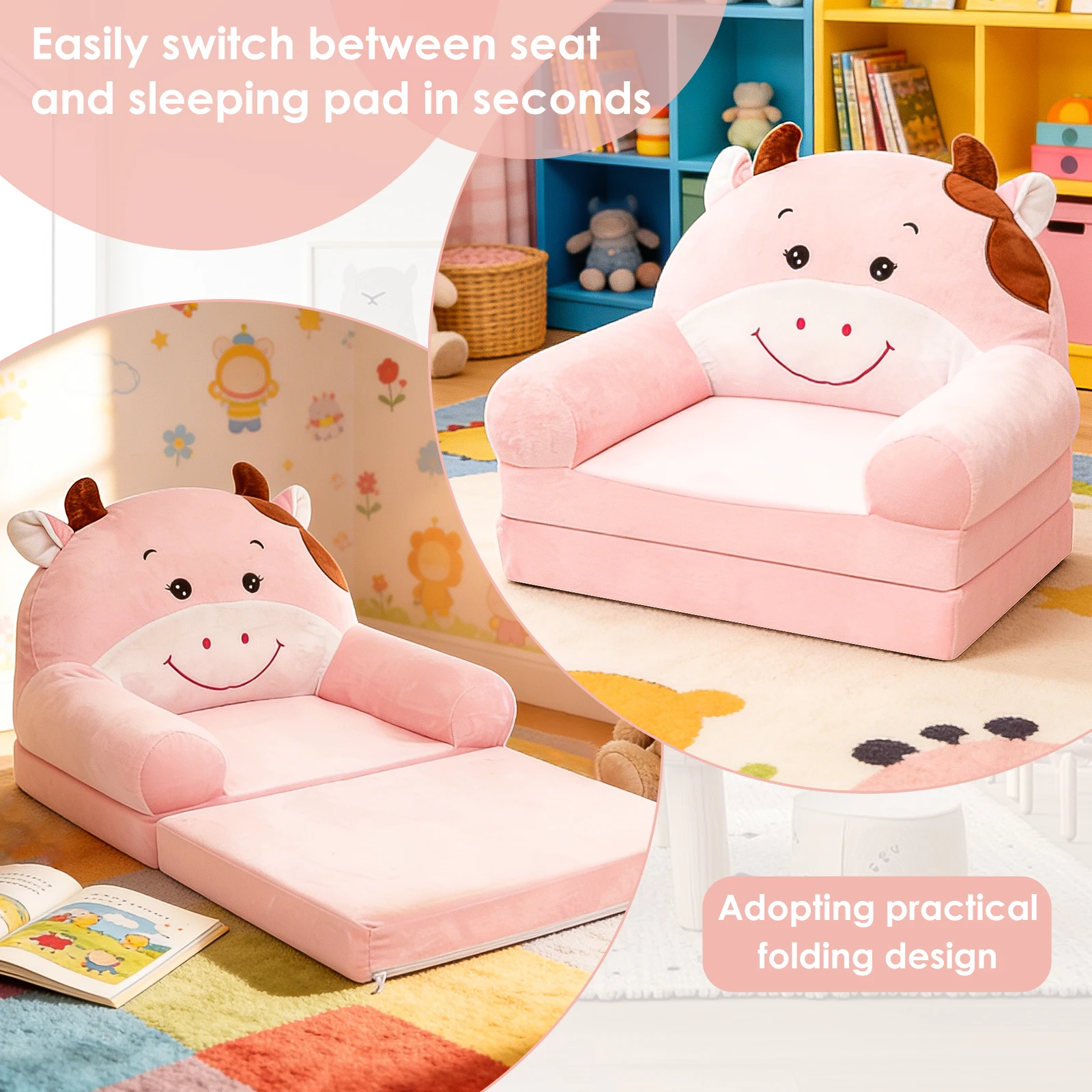 Foldable Kids Sofa Baby Seat C - Baby Nursery Chair recension och pris