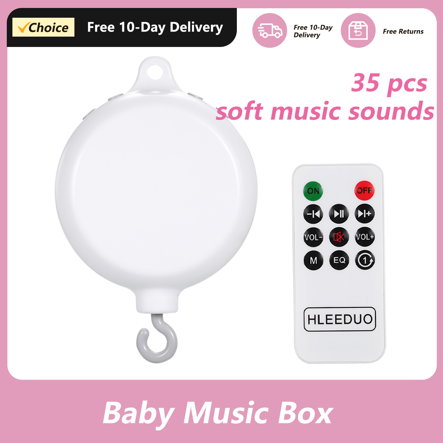 Rotary Baby Crib Bed Toy Music - Crib Mobile Musical recension och pris