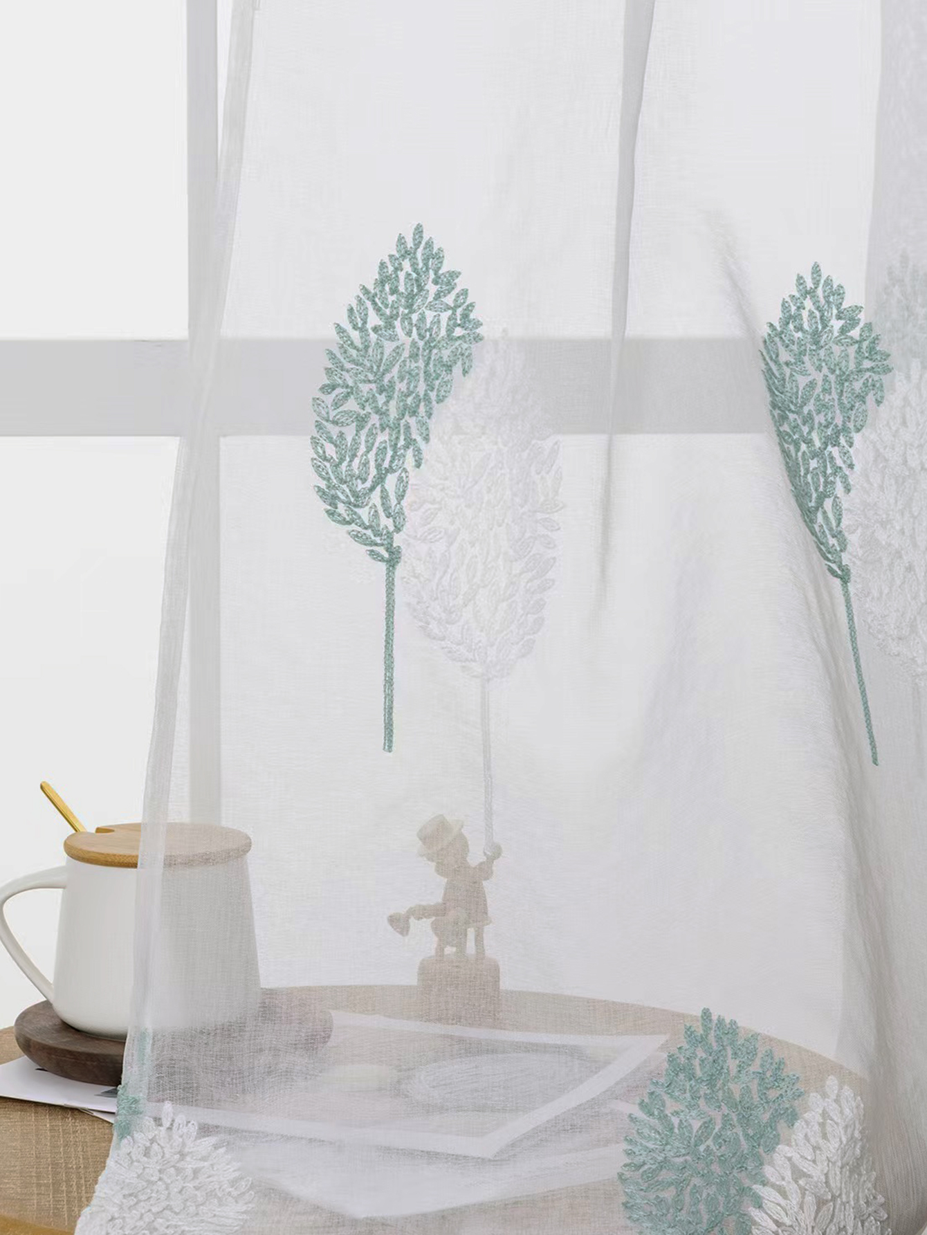 Dark Green Modern Nordic Gromm - Baby Nursery Curtains recension och pris