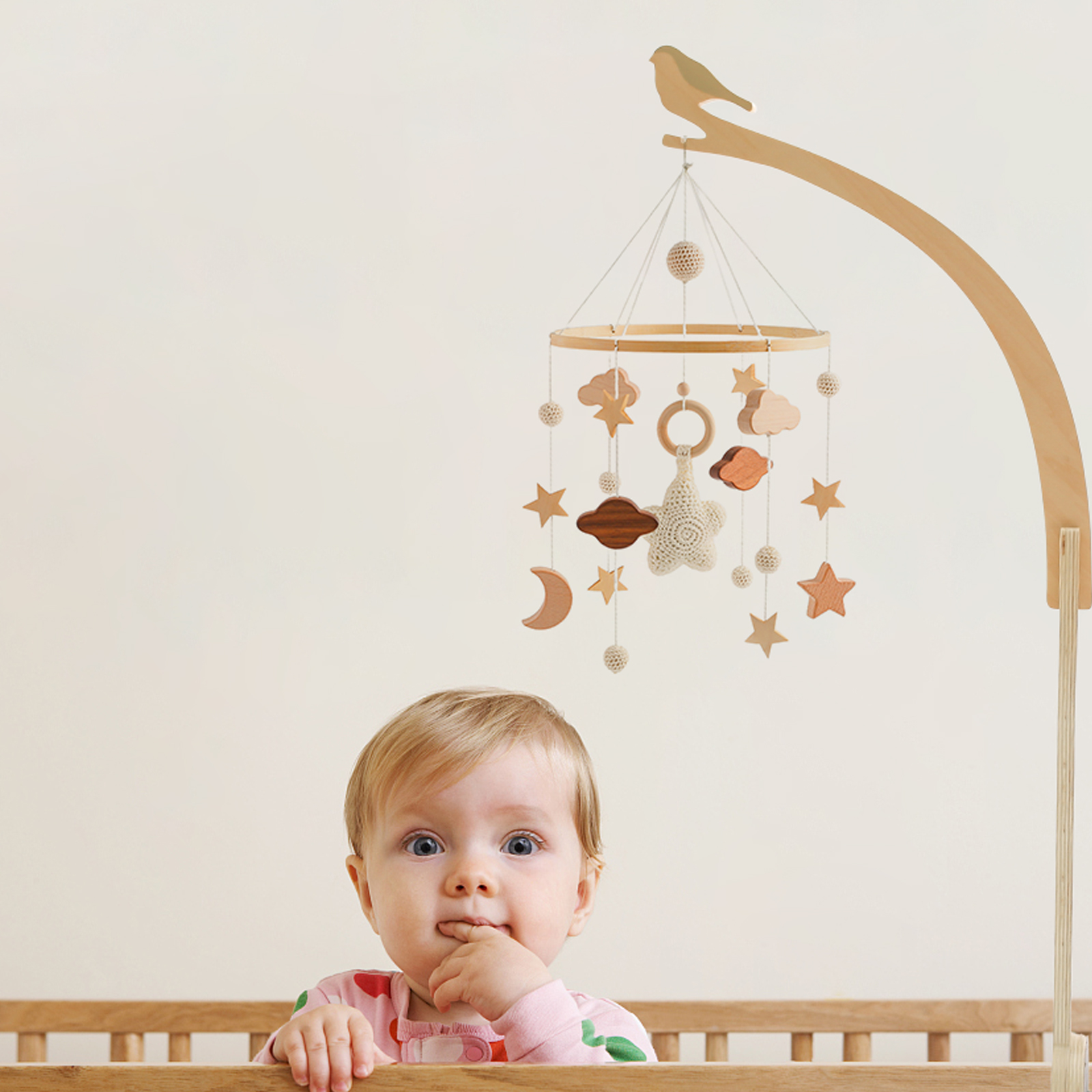 Baby Wooden Little Birdie Bed  - Crib Mobile Musical recension och pris