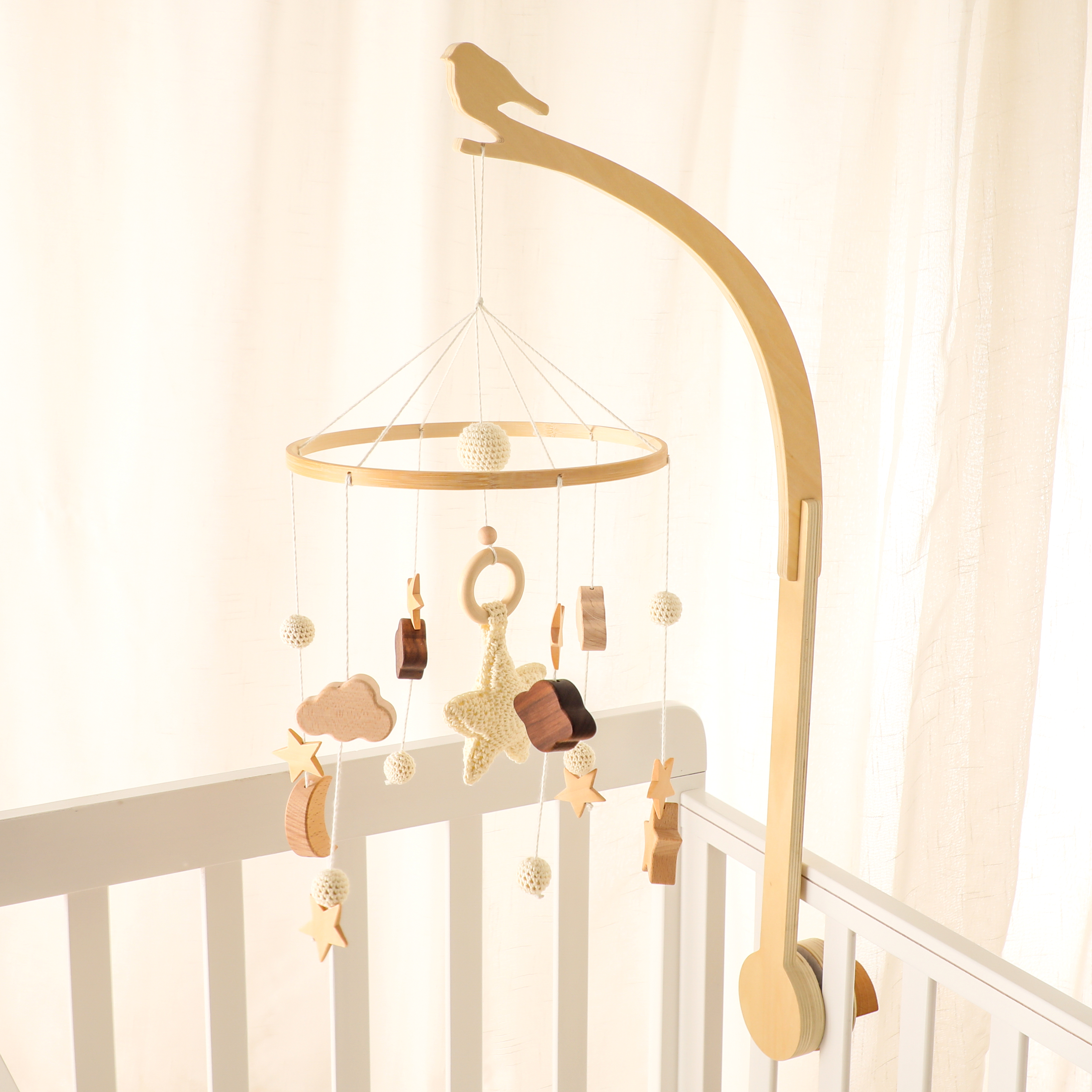 Baby Wooden Little Birdie Bed  - Crib Mobile Musical recension och pris