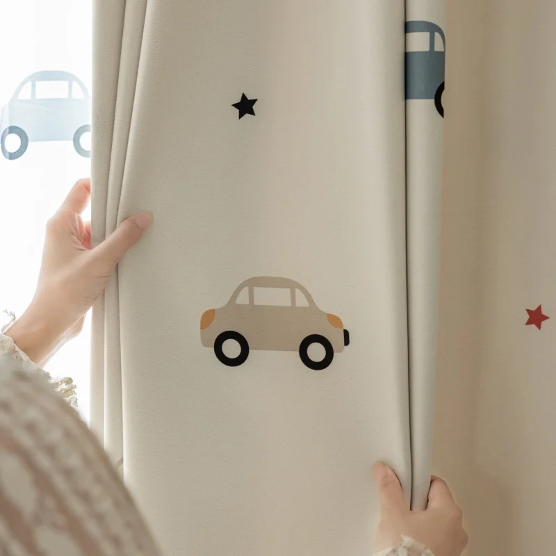 Cartoon Cute Print Car Pattern - Baby Nursery Curtains recension och pris