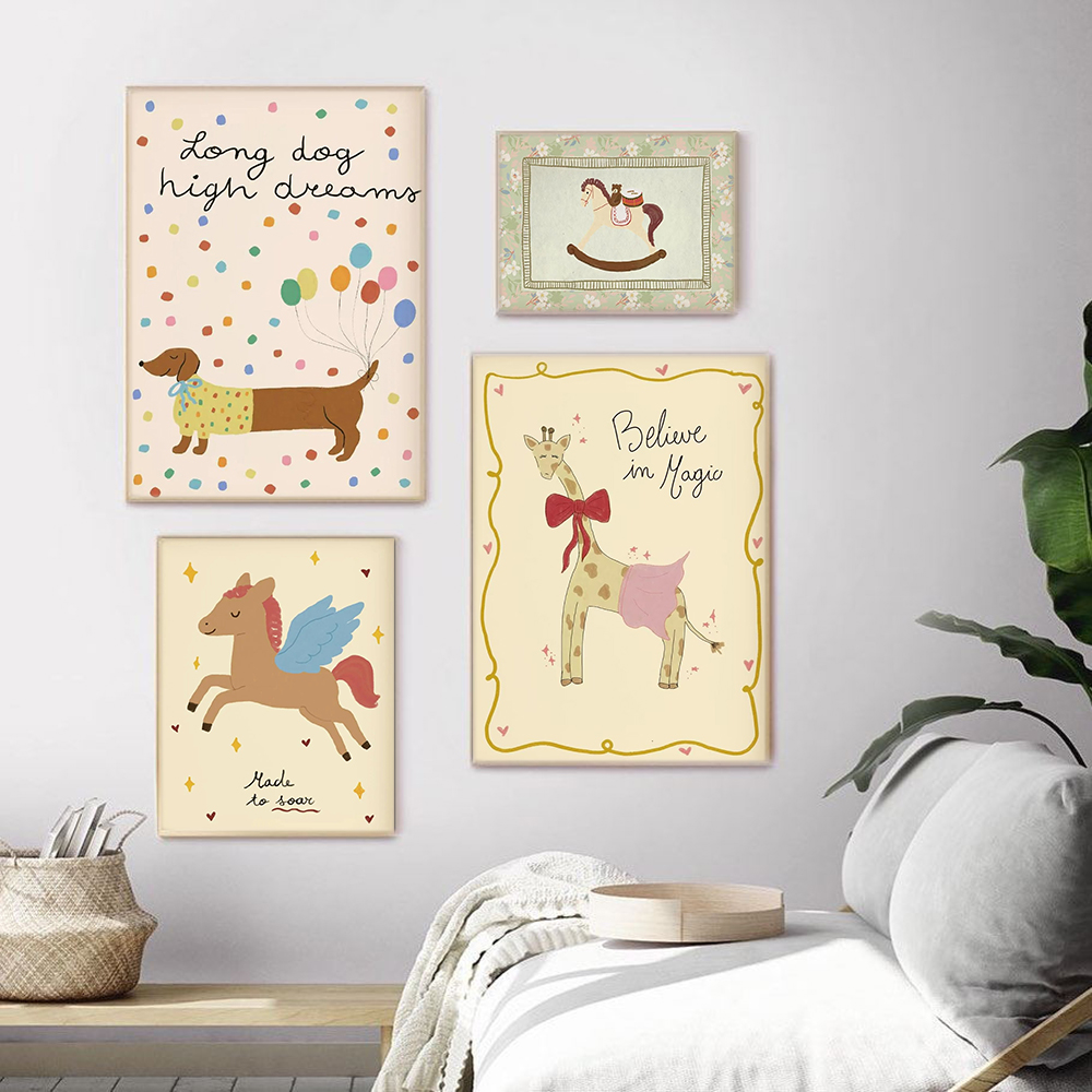 Vintage Rocking Horse Giraffe  - Baby Nursery Vintage recension och pris