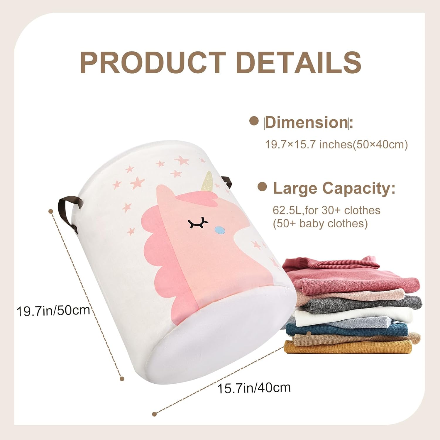 Kids Laundry Basket for Girls  - Baby Nursery Basket recension och pris