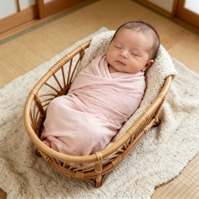 Retro Rattan Basket Chair Newb - Baby Nursery Chair recension och pris