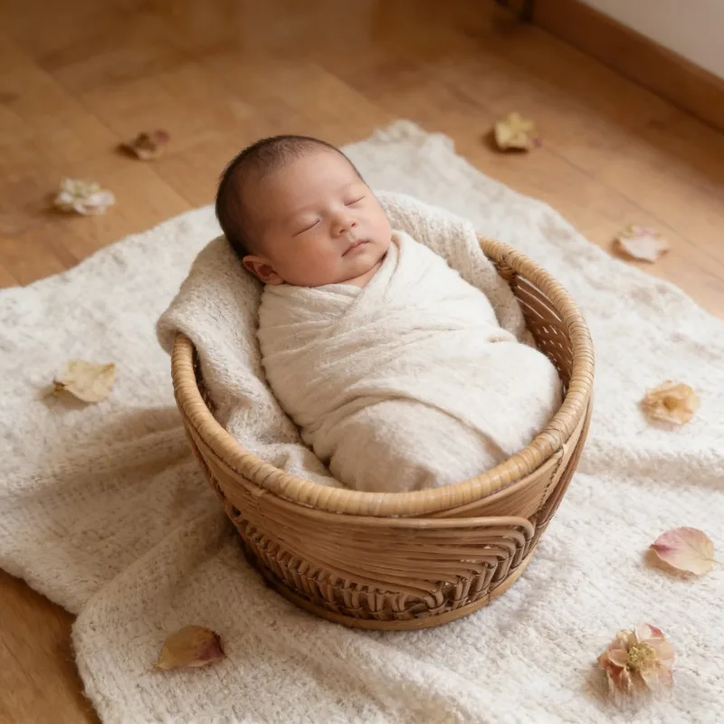Retro Rattan Basket Chair Newb - Baby Nursery Chair recension och pris