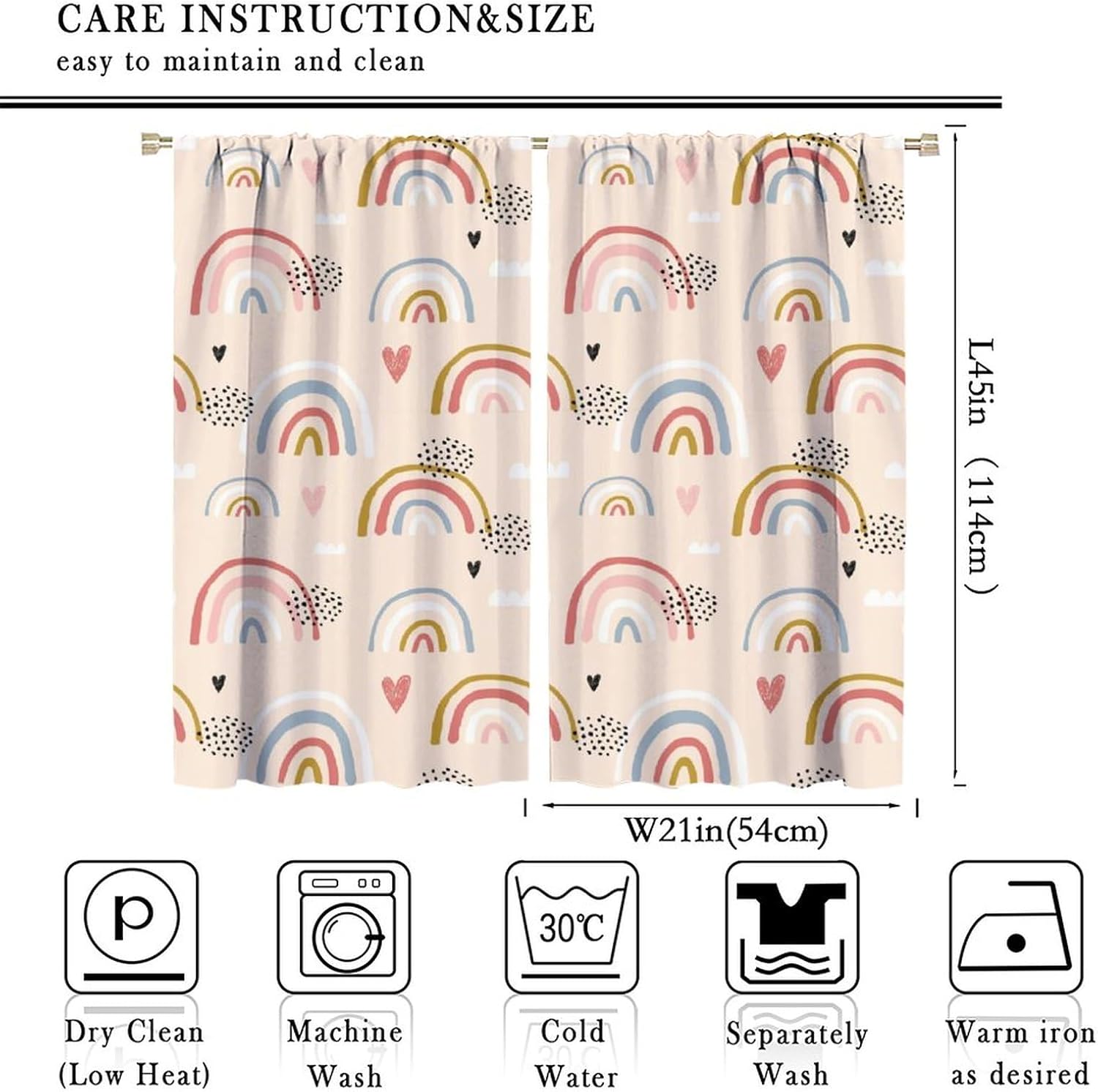 Kids Rainbow Curtains Boho Cut - Baby Nursery Youtube recension och pris