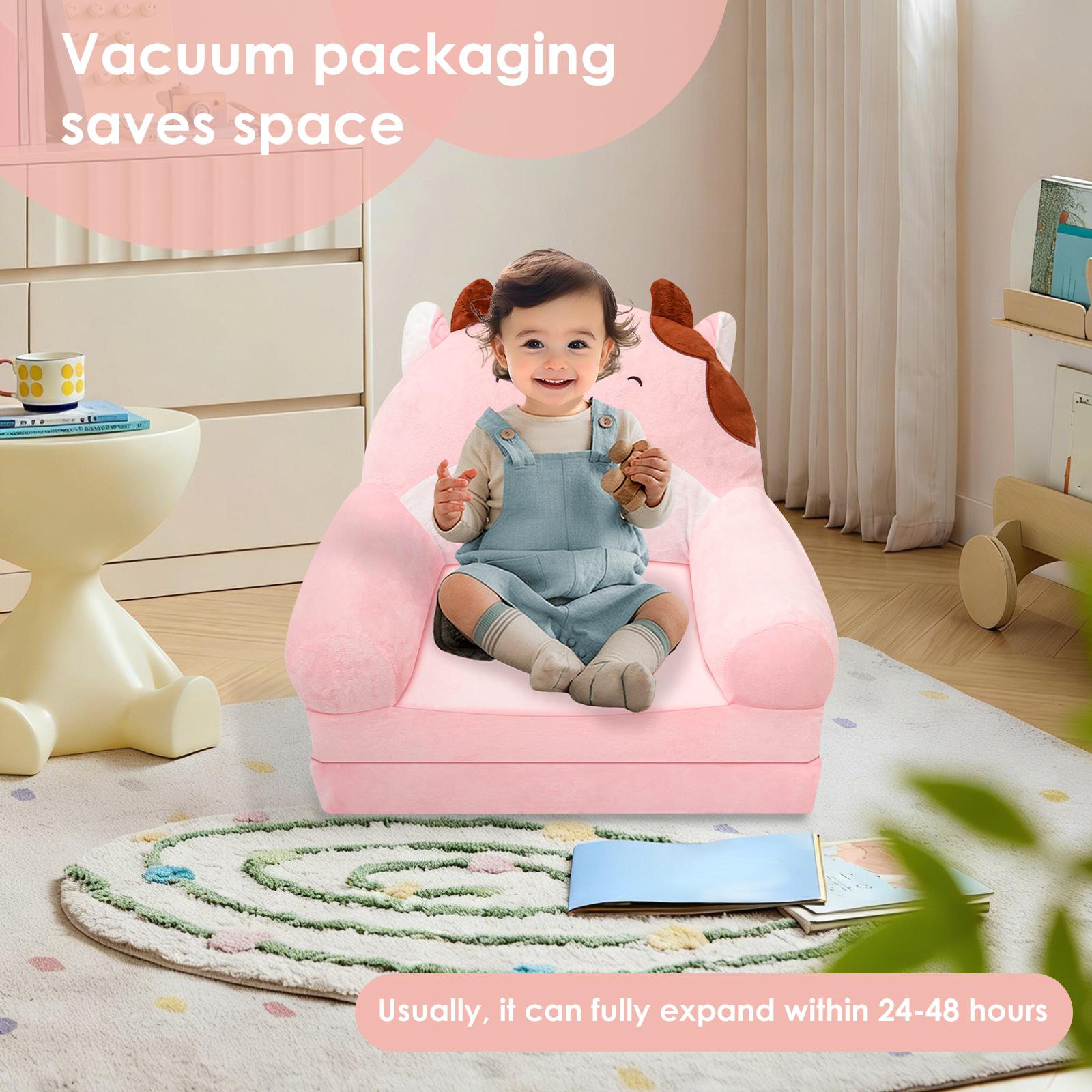Foldable Kids Sofa Cartoon Bab - Baby Nursery Chair recension och pris