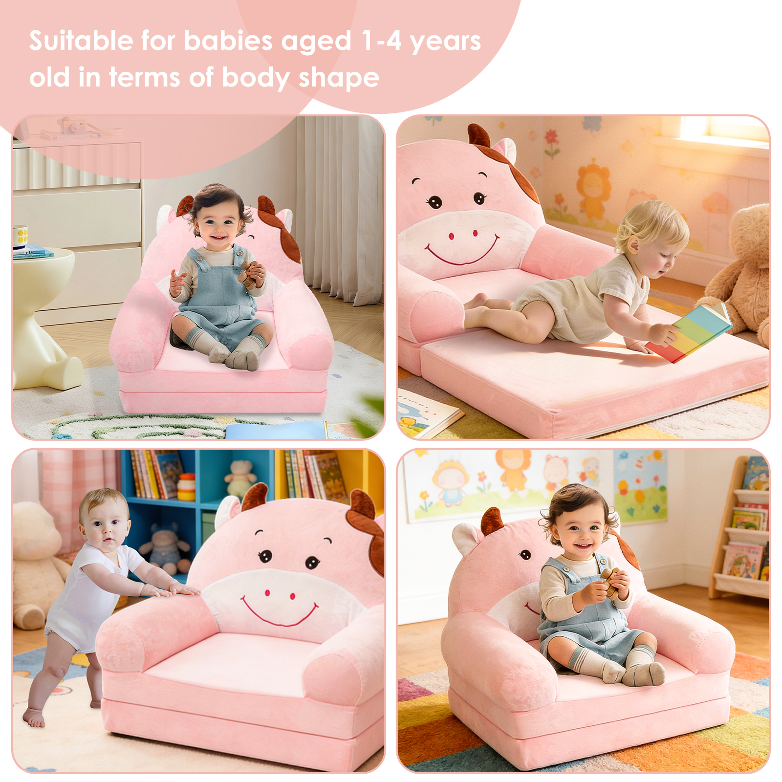 Foldable Kids Sofa Cartoon Bab - Baby Nursery Chair recension och pris
