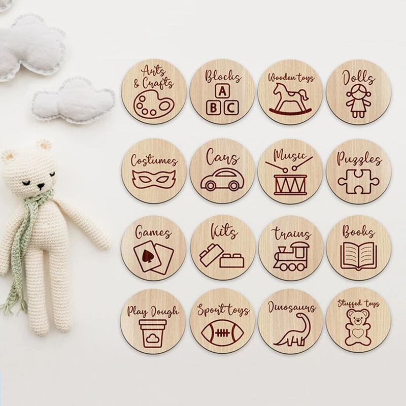 Wooden Storage Tags  Nursery D - Baby Nursery Items recension och pris