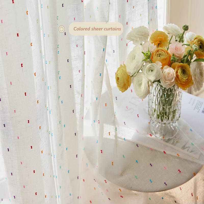 Modern Simple colorful tulle c - Baby Nursery Curtains recension och pris