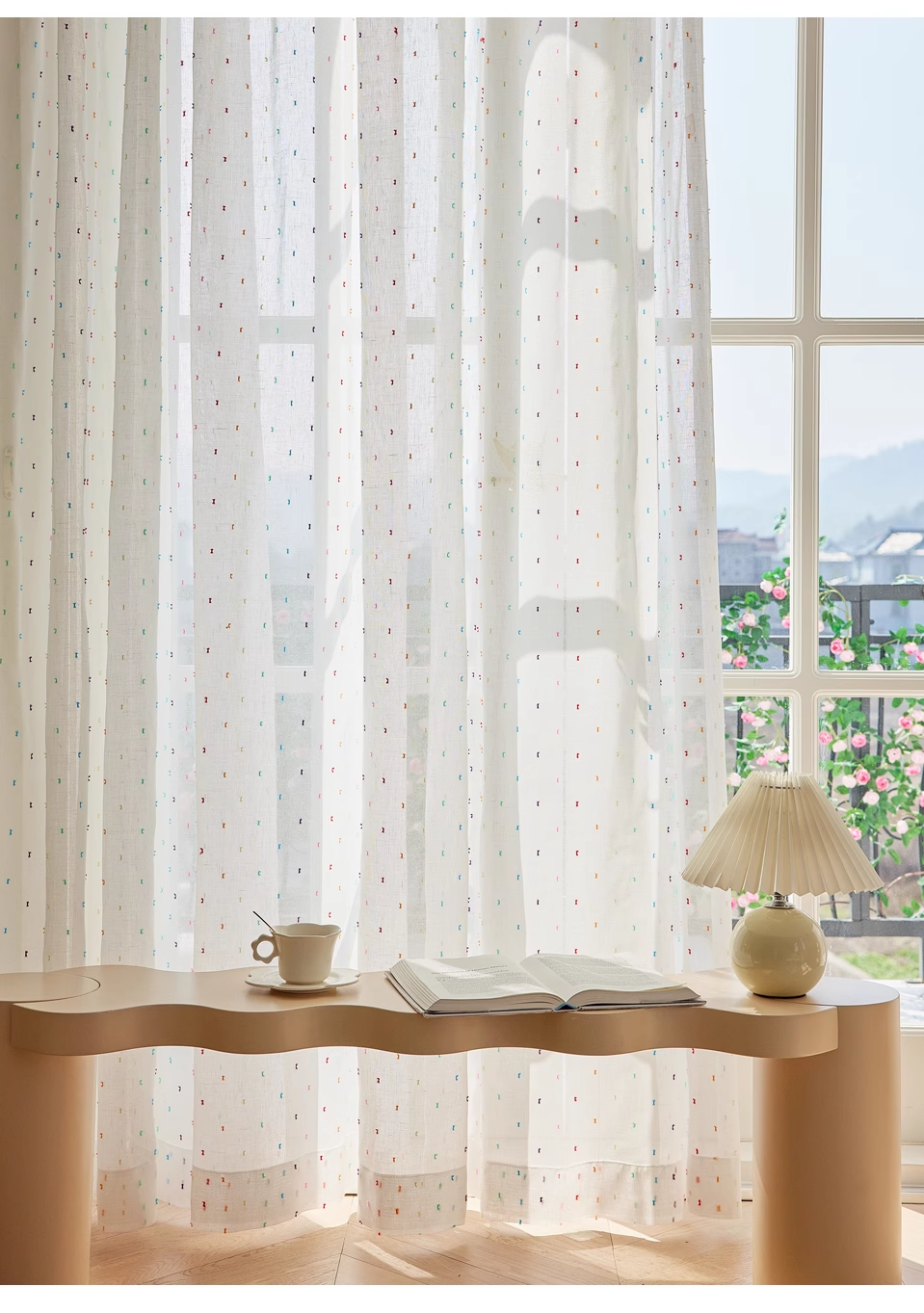 Modern Simple colorful tulle c - Baby Nursery Curtains recension och pris