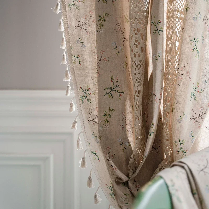 Boho Floral Semi-Blackout Wind - Baby Nursery Curtains recension och pris