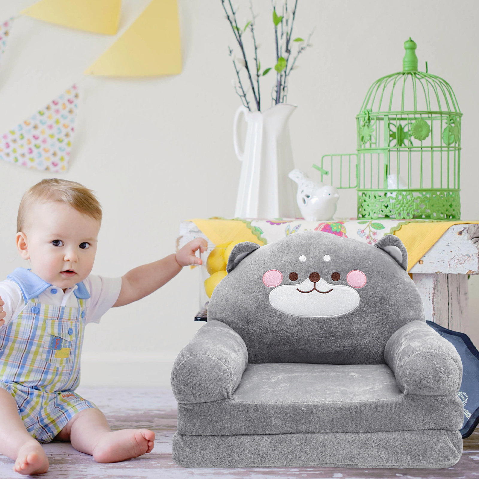 Elephant Shape Baby Seat Soft  - Baby Nursery Chair recension och pris