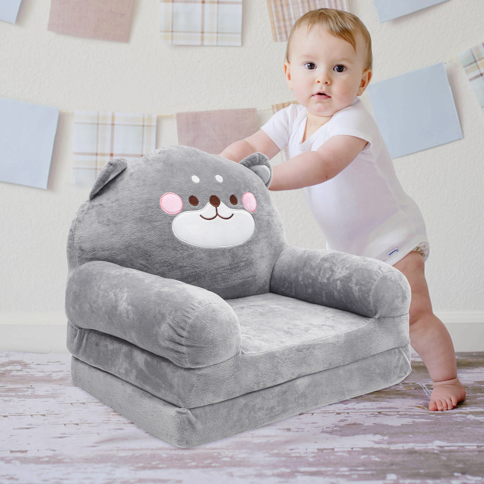 Elephant Shape Baby Seat Soft  - Baby Nursery Chair recension och pris