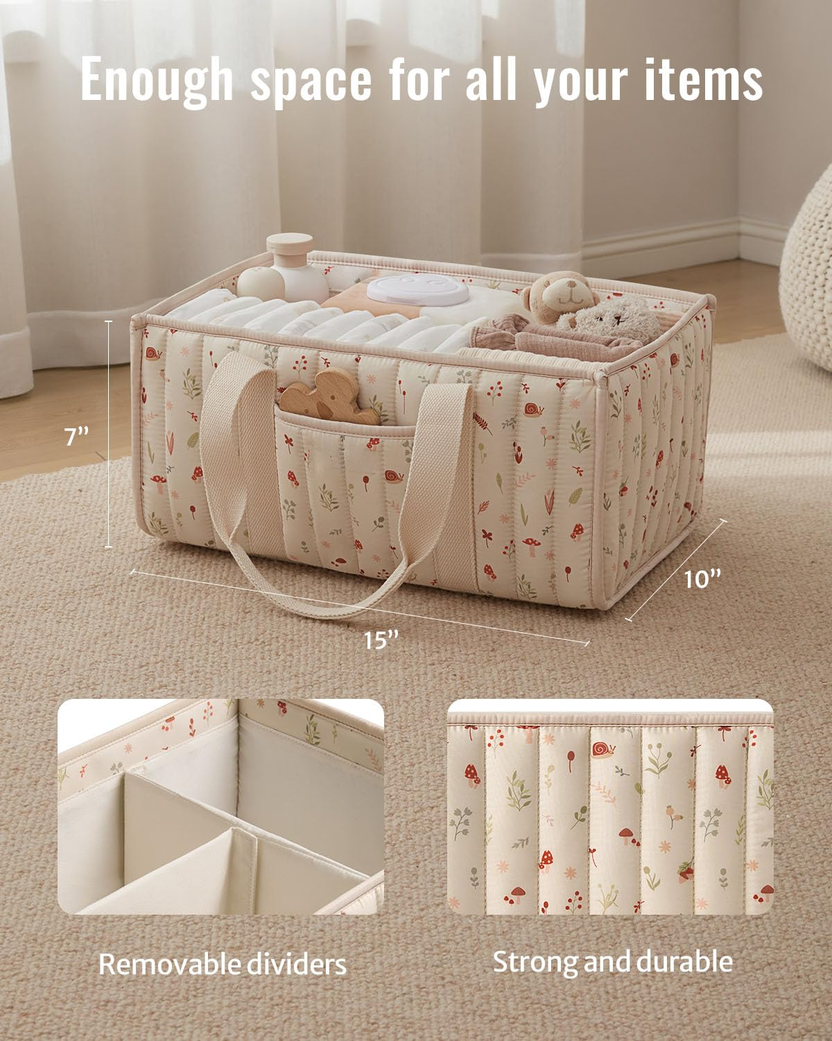 Diaper Caddy Organizer, Stylis - Baby Nursery Basket recension och pris