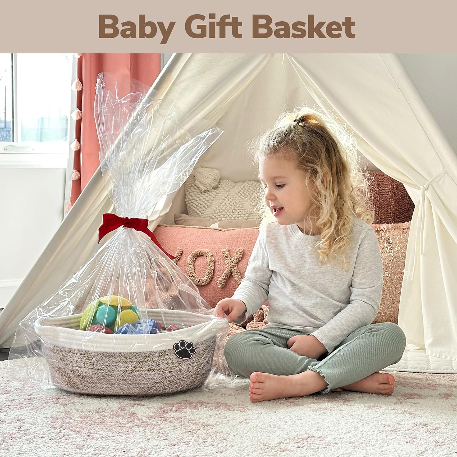 Dog Toy Basket Small Gift Bask - Baby Nursery Basket recension och pris