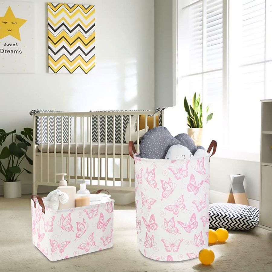 Pink Laundry Basket,Waterproof - Baby Nursery Laundry Hamper recension och pris