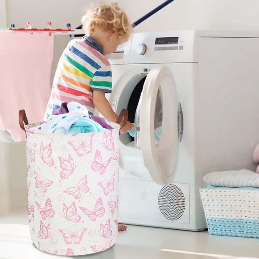 Pink Laundry Basket,Waterproof - Baby Nursery Laundry Hamper recension och pris