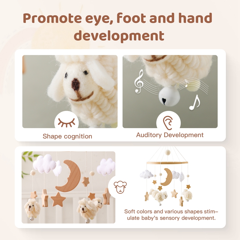 Wooden Baby Rattle Mobile 0-12 - Crib Mobile Musical recension och pris
